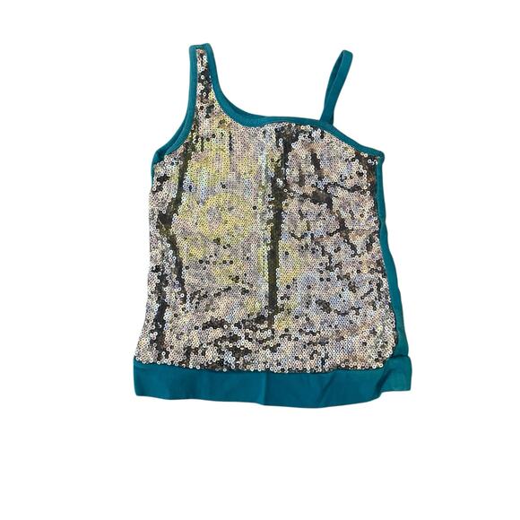 Justice Girls Tank Top Peace Sequins 8 - Picture 1 of 3